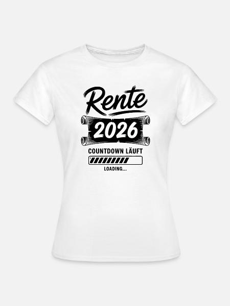 Rente Countdown Läuft - Frauen T-Shirt - Weiß