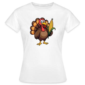 Thanksgiving Drôle Dinde de Thanksgiving - T-shirt Femme - blanc - Devant - AI Model Female 172 dark (172cm)
