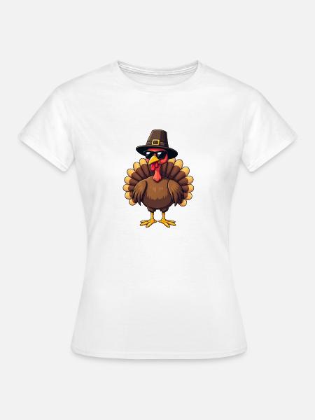 Thanksgiving Lustiger Thanksgiving Truthahn - Frauen T-Shirt - Weiß