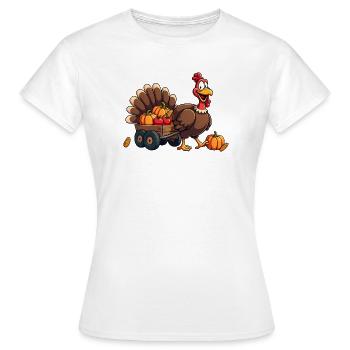 Thanksgiving Drôle Dinde de Thanksgiving - T-shirt Femme - blanc - Devant - AI Model Female 172 dark (172cm)