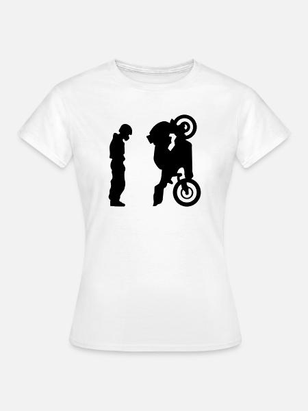 Motorrad - Frauen T-Shirt - Weiß
