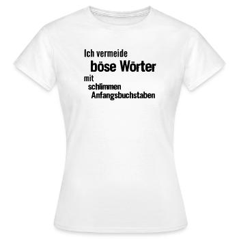 Evil Words - Women's T-Shirt - white - Front - AI Model Female 172 dark (172cm)