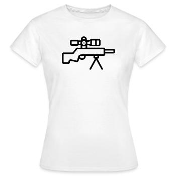 sniper - Women's T-Shirt - white - Front - AI Model Female 172 dark (172cm)