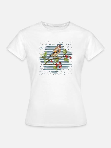 Bunter Vogel - Frauen T-Shirt - Weiß
