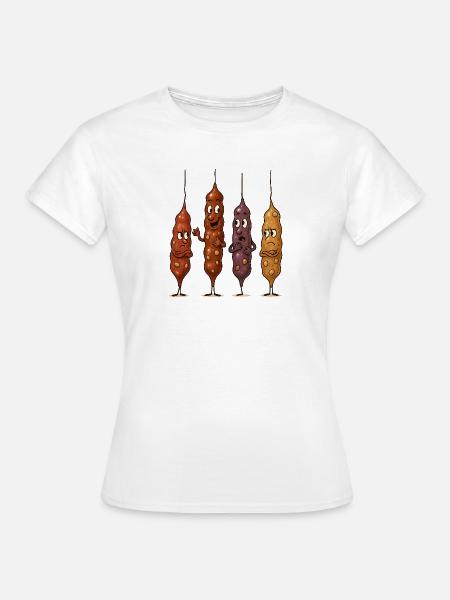Cousins Churchkhela vs. Ceviz Sucuğu - Frauen T-Shirt - Weiß