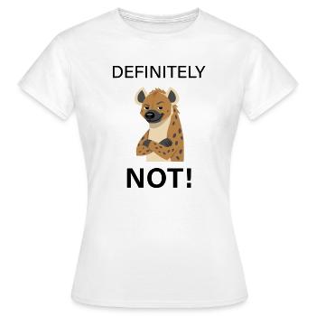 Caricature de la Hyène confiante - T-shirt Femme - blanc - Devant - AI Model Female 172 dark (172cm)
