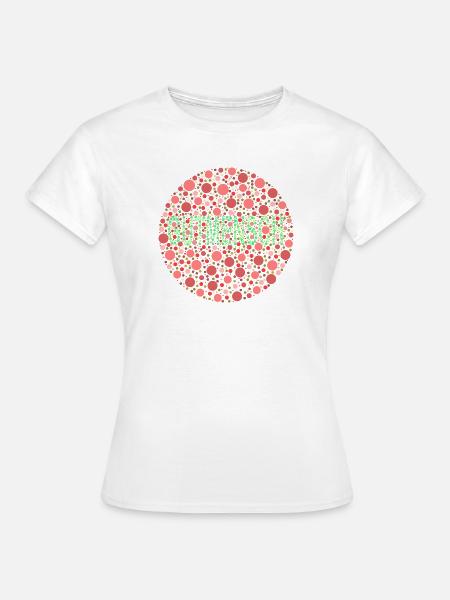Farbtest Schrift - Frauen T-Shirt - Weiß