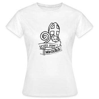 Nikolaus Gruss - Frauen T-Shirt - Weiß - Vorne - AI Model Female 172 dark (172cm)