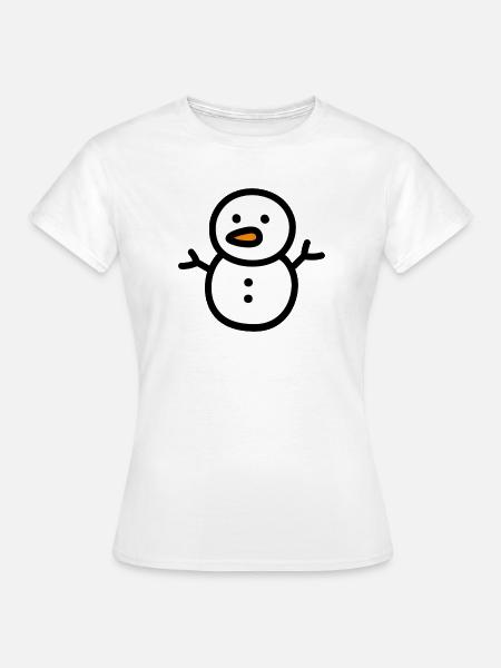 Schneemann - Frauen T-Shirt - Weiß