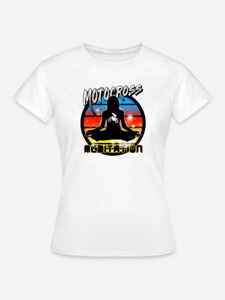 Motocross girl - Frauen T-Shirt - Weiß
