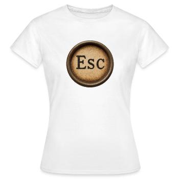 Vintage Esc key design - Women's T-Shirt - white - Front - AI Model Female 172 dark (172cm)