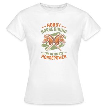 Cavalier de loisir Cheval de bataille - T-shirt Femme - blanc - Devant - AI Model Female 172 dark (172cm)