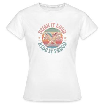Hobby Horsing - T-shirt Femme - blanc - Devant - AI Model Female 172 dark (172cm)