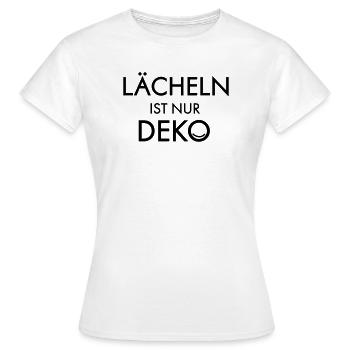 Smile is decoration - Women's T-Shirt - white - Front - AI Model Female 172 dark (172cm)