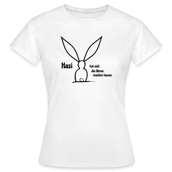 Making ears - Women's T-Shirt - white - Front - AI Model Female 172 dark (172cm)