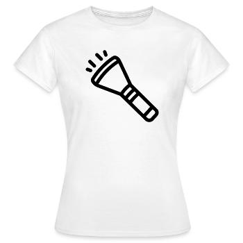 lampe torche, - T-shirt Femme - blanc - Devant - AI Model Female 172 dark (172cm)
