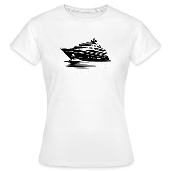 Pur sentiment de croisière, veuillez aller sur le pont solaire - T-shirt Femme - blanc - Devant - AI Model Female 172 dark (172cm)