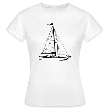 Voilier Voilier Voilier - T-shirt Femme - blanc - Devant - AI Model Female 172 dark (172cm)