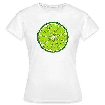 Limettenfarbenes Kostüm, passendes Halloween-Kostü - Frauen T-Shirt - Weiß - Vorne - AI Model Female 172 dark (172cm)