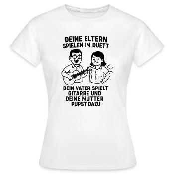 Musique des parents en duo - T-shirt Femme - blanc - Devant - AI Model Female 172 dark (172cm)