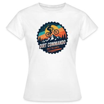 Dirt Commando Mountain Biker - Women's T-Shirt - white - Front - AI Model Female 172 dark (172cm)