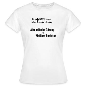 Réaction de Maillard - T-shirt Femme - blanc - Devant - AI Model Female 172 dark (172cm)
