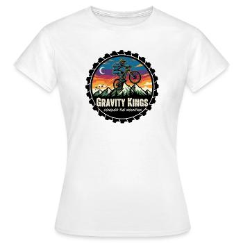 Rois de la gravité : Conquérir la Montagne - T-shirt Femme - blanc - Devant - AI Model Female 172 dark (172cm)