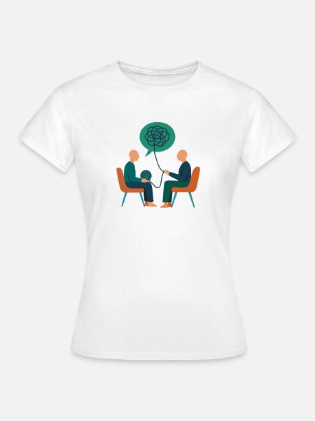 Psychotherapie Illustration – Therapeut / Berater - Frauen T-Shirt - Weiß