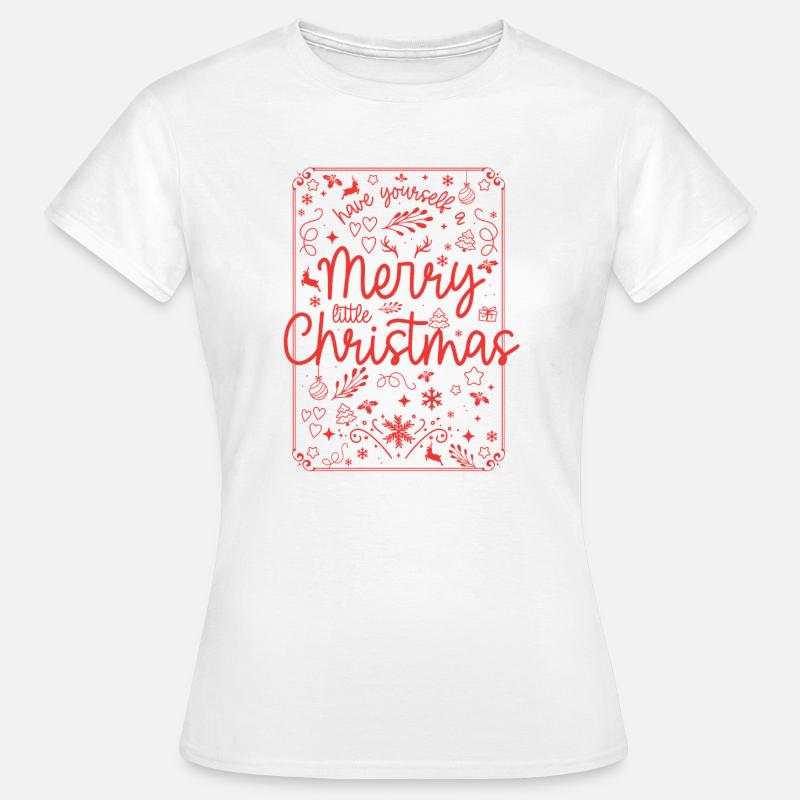 Merry Christmas Red Script - Women's T-Shirt - white