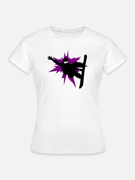 Snowboarding - Frauen T-Shirt - Weiß
