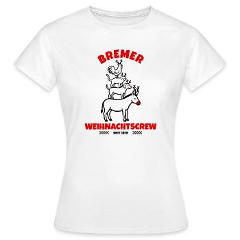 Bremen Town Musicians – Christmas Edition Bremen - Women's T-Shirt - white - Front - AI Model Female 172 dark (172cm)