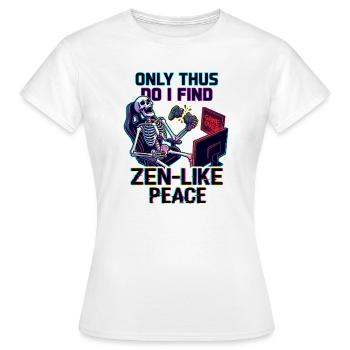 Gamer Rage Zen Peace - T-shirt Femme - blanc - Devant - AI Model Female 172 dark (172cm)