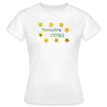Terrestre Extra - T-shirt Femme - blanc - Devant - AI Model Female 172 dark (172cm)