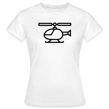 Hubschrauber - Frauen T-Shirt - Weiß - Vorne - AI Model Female 172 dark (172cm)