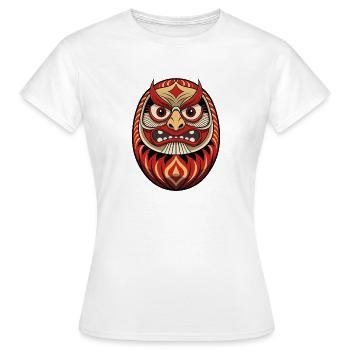 Daruma | Porte-bonheur japonais - T-shirt Femme - blanc - Devant - AI Model Female 172 dark (172cm)
