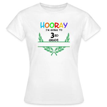 Hourra, je vais en CE1 - espace de noms** - T-shirt Femme - blanc - Devant - AI Model Female 172 dark (172cm)