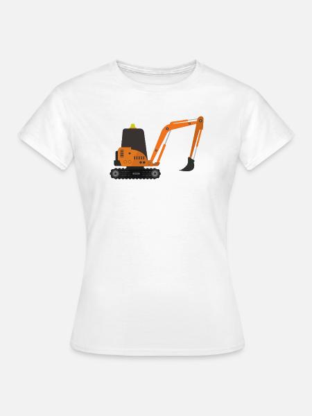 Bagger - Frauen T-Shirt - Weiß