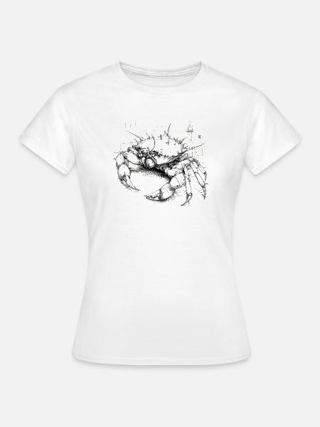 Düstere mechanische Krabben-Illustration - Frauen T-Shirt - Weiß