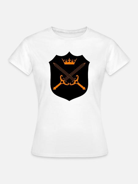 Kreuzschwerter Kronen Emblem - Frauen T-Shirt - Weiß