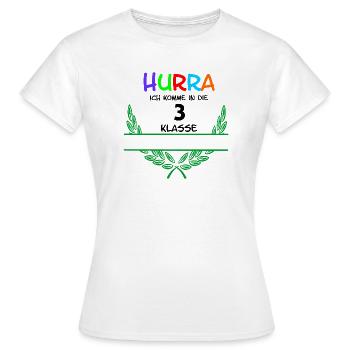 HOURRA ich komme in die 3. Classe - Espace de noms - T-shirt Femme - blanc - Devant - AI Model Female 172 dark (172cm)