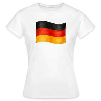 Deutsche Flagge - Frauen T-Shirt - Weiß - Vorne - AI Model Female 172 dark (172cm)