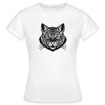 Wild cat - Women's T-Shirt - white - Front - AI Model Female 172 dark (172cm)