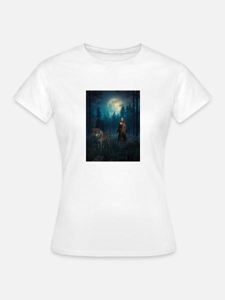 Mondlicht Waldwächterin - Frauen T-Shirt - Weiß