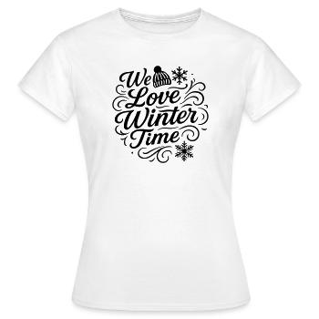 Nous aimons l’hiver - T-shirt Femme - blanc - Devant - AI Model Female 172 dark (172cm)