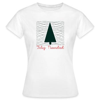 Minimalist Christmas greetings - Women's T-Shirt - white - Front - AI Model Female 172 dark (172cm)