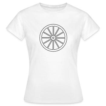 Roue de chariot - T-shirt Femme - blanc - Devant - AI Model Female 172 dark (172cm)