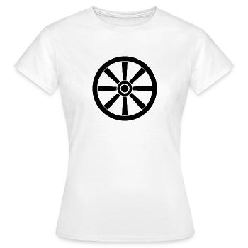 Roue de chariot - T-shirt Femme - blanc - Devant - AI Model Female 172 dark (172cm)