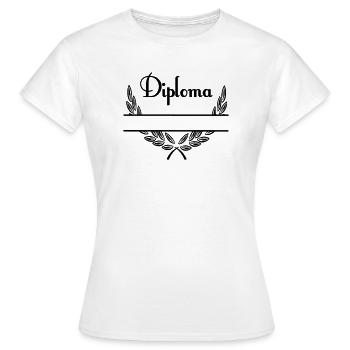 Diplom – Namensraum - Frauen T-Shirt - Weiß - Vorne - AI Model Female 172 dark (172cm)