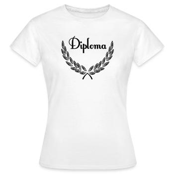 Diplom - Frauen T-Shirt - Weiß - Vorne - AI Model Female 172 dark (172cm)