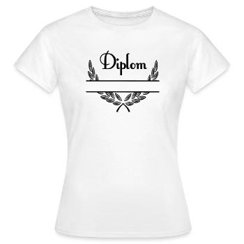 Diplom – Namensraum - Frauen T-Shirt - Weiß - Vorne - AI Model Female 172 dark (172cm)